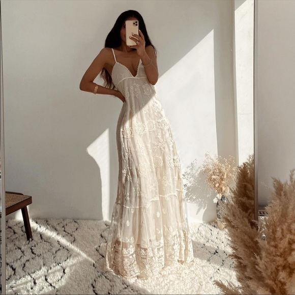 Zara Dresses & Skirts - New Zara Lace Long Slip Dress